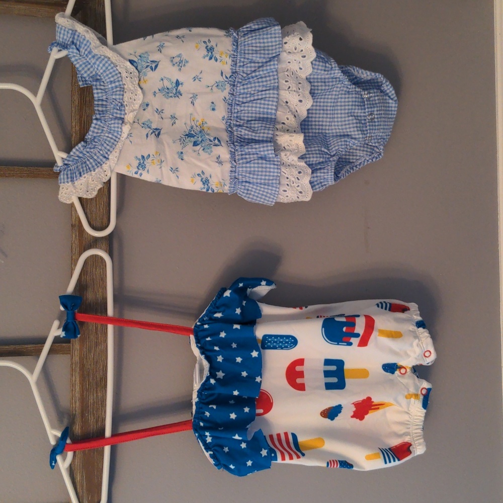 3mo rompers - girls